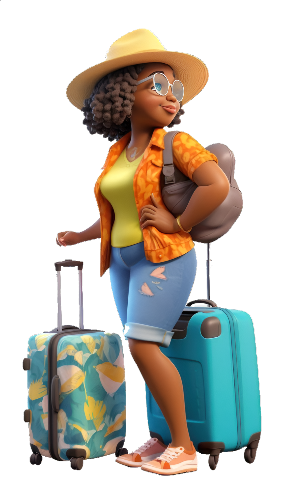 download free png of png suitcase luggage cartoon female by tata at work about png, transparent png, cartoon, sky, and person 12184010 (1) picsart aiimageenhancer
